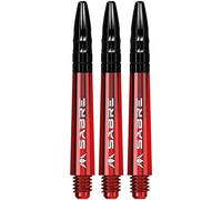 Mission Darts Tiges Sabre | Polycarbonate | Dessus rouge/noir | Tweenie (S1546)