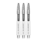 Mission Darts Tiges Sabre | Polycarbonate | Dessus transparent/argenté | Moyen (S1539)