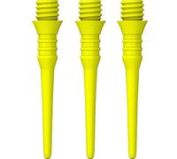 Mission Darts Titan Pro Lot de 50 pointes de fléchettes à pointe souple en plastique 2ba, jaune fluo (X9162)