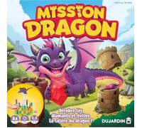 Dujardin - Mission Dragon | Jeu de société Enfant | Jeu d'action, adresse et Construction | Vole Les Rubis Avant de réveiller Le Dragon destructeur | Jeu Familial Amusant | 2 à 4 Joueurs | Dès 5 Ans