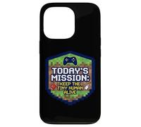 Mission : Keep Tiny Human Alive, Nouveau Parent, Maman, Papa, Joueur Amusant Coque pour iPhone 13 Pro