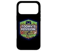 Mission : Keep Tiny Human Alive, Nouveau Parent, Maman, Papa, Joueur Amusant Coque pour iPhone 17 Pro Max