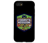 Mission : Keep Tiny Human Alive, Nouveau Parent, Maman, Papa, Joueur Amusant Coque pour iPhone SE (2020) / 7/8