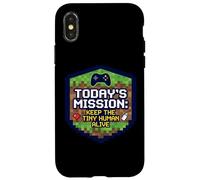 Mission : Keep Tiny Human Alive, Nouveau Parent, Maman, Papa, Joueur Amusant Coque pour iPhone X/XS