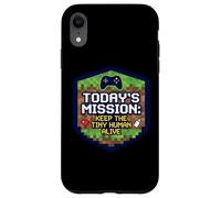 Mission : Keep Tiny Human Alive, Nouveau Parent, Maman, Papa, Joueur Amusant Coque pour iPhone XR