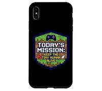 Mission : Keep Tiny Human Alive, Nouveau Parent, Maman, Papa, Joueur Amusant Coque pour iPhone XS Max