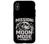 Mission Mode Lune Vintage Rétro Lunaire Coque pour iPhone X/XS