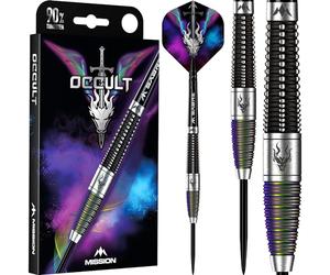 Mission Occult Darts Black & Coral 90% - Fléchettes Pointe Acier 23g