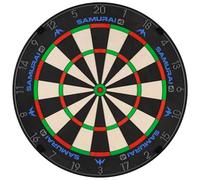 Mission Darts | Samurai 4 | Cible de fléchettes professionnelle en fibre de poils | Fil de couteau | Édition Araignée blanche ou en graphite (gris)