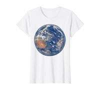 Mission Spatiale Artemis II : Vue sur la Lune et la Terre Depuis Artemis 2 T-Shirt Graphique avec Valeur, Femme, Blanc, XS