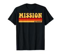 Mission Texas City Vintage Roots Design rétro années 70 80 T-Shirt