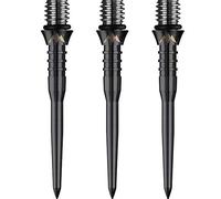 Mission Titan Pro Titanium Conversion Pointes de fléchettes - Doux à acier (Noir - Rainuré, 30 mm)
