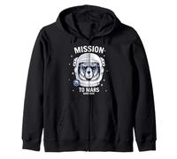 Mission to Mars Cool Space Astronaut Bear Cartoon Graphic Sweat à Capuche