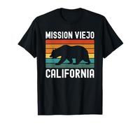 Mission Viejo California USA Drapeau Vintage Ours San Diego SD T-Shirt