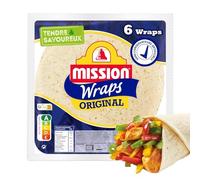 MISSION - Wraps Souples au Blé Naturel, Idéal pour Wraps et Sandwichs Savoureux (370g) - Le Lot De 4