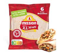 MISSION - Wraps XL au Blé Naturel, Texture Souple pour Repas Convivial et Léger (540g) - Le Lot De 3