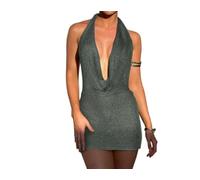 Missionary Robe en Laine à Lacets, vêtements for Femmes, Nouveau Produit à la Mode et Sexy, col en v, Dos Nu, à Lacets, Printemps 2025(S)