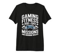 Missions et promenades matinales pour Chien et Papa T-Shirt Haut de Gamme
