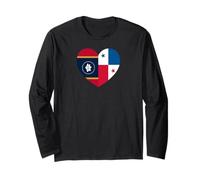 Mississippi and Panama Flags: Heart Shaped Unity Manche Longue