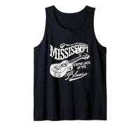 Mississippi Birthplace of The Blues Guitare Acoustique Vintage Débardeur