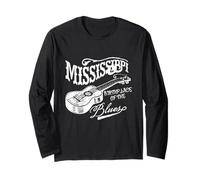 Mississippi Birthplace of The Blues Guitare Acoustique Vintage Manche Longue