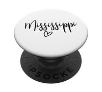 Mississippi Heart Femme Love Mississippi PopSockets PopGrip Adhésif