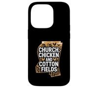 Mississippi Heritage « Église, Poulet et Coton » Coque pour iPhone 14 Pro