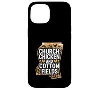 Mississippi Heritage « Église, Poulet et Coton » Coque pour iPhone 15