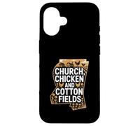 Mississippi Heritage « Église, Poulet et Coton » Coque pour iPhone 16