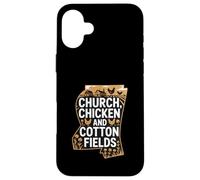 Mississippi Heritage « Église, Poulet et Coton » Coque pour iPhone 16 Plus