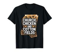 Mississippi Heritage « Église, Poulet et Coton » T-Shirt