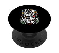 Mississippi Heritage Inscription du Sud « Bless Heart » PopSockets PopGrip Adhésif