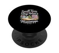 Mississippi Heritage Small Town, Big Heart Mississippi Style Mississippi PopSockets PopGrip Adhésif