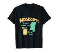 Mississippi Sippin' Sweet Tea Livin' Easy Graphic T-Shirt
