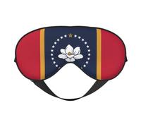 Mississippi State Flag Masque de sommeil doux pour les yeux Sangle réglable Fonctionne en position de sieste Aide au sommeil