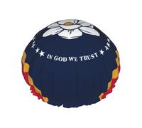 Mississippi State Flag Print Bonnet de douche doublé pour femme réutilisable, double couche imperméable