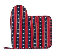 Mississippi State Flag Print Équipement de cuisine pour homme et femme Gants en silicone Anti-brûlure Pad pour griller rôtir