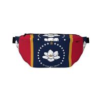 Mississippi State Flag Print Women Men Essentials Belt Bag Large Hiking Travel Crossbody Fanny Waist Pack Easy Carry Any