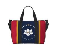Mississippi State Flag Sac de gym pour femme, sac de week-end, sac à bandoulière pour femme et homme, noir, One Size
