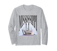 Mississippi Steamboat Vintage Riverboat Paddlewheel Manche Longue