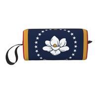 Mississippi Trousse de toilette pour femme avec imprimé drapeau de l'État du Mississippi - Jolie trousse de toilette de voyage - Trousse de maquillage, blanc, Taille unique