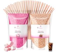 Misskandy®-Sucre Barbe à Papa pour machine- Lot de 2 * 160GR (Marshmallow/Cola) / poudre barbapap 10 Bâtonnets offerts - MADE IN FRANCE