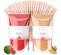 Misskandy®-Sucre Barbe à Papa pour machine- Lot de 2 * 160GR (Pastèque/Melon) / poudre barbapap 10 Bâtonnets offerts - MADE IN FRANCE