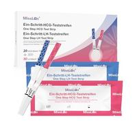 MISSLAN Lot de 50 tests d'ovulation - 20 tests de grossesse - 25 mUI/ml - Sensibilité - Test de grossesse avec détermination de la semaine 20HCG et 50LH