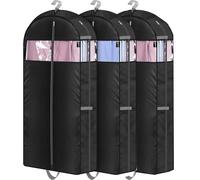 MISSLO Lot de 3 sacs à vêtements pour vêtements avec soufflet de 25,4 cm, sacs de compression de 109,2 cm, housses de protection pour voyage et rangement économiseur d'espace