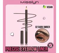 MISSLYN 1 pièce Crayon à sourcils précis, remplit les contours, peigne et dompte les sourcils, formule douce hautement pigmentée et mélangeable, longue tenue, mode Y2K estivale chic, cosmétiques pour 