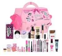 MISSLYN Coffret cadeau surprise pétillant pour le compte à rebours, ouverture de coffret cadeau beauté étincelante, 23 articles, dont rouge à lèvres, gloss à lèvres, palettes de fards à paupières, maq