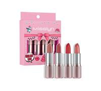 MISSLYN Kiss My Lips Coffret de 4 rouges à lèvres Cream Crush - 95 Coffee Time + 110 You' re A Brick + 192 Butterflies In My Stomach + 198 Be My Honey