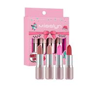 MISSLYN Kiss My Lips Coffret de 4 rouges à lèvres Cream Crush - 95 Coffee Time + 98 Sweet Talk + 185 Rosy Blush + 192 Butterflies In My Stomach