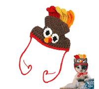 Missmisq Chapeau de Dinde de Thanksgiving pour Chat,Chapeau de Dinde de Chat | Costume de Dinde sur Le thème des fêtes Costume de Chat de Thanksgiving,Chapeau de Dinde pour Animaux de Compagnie,